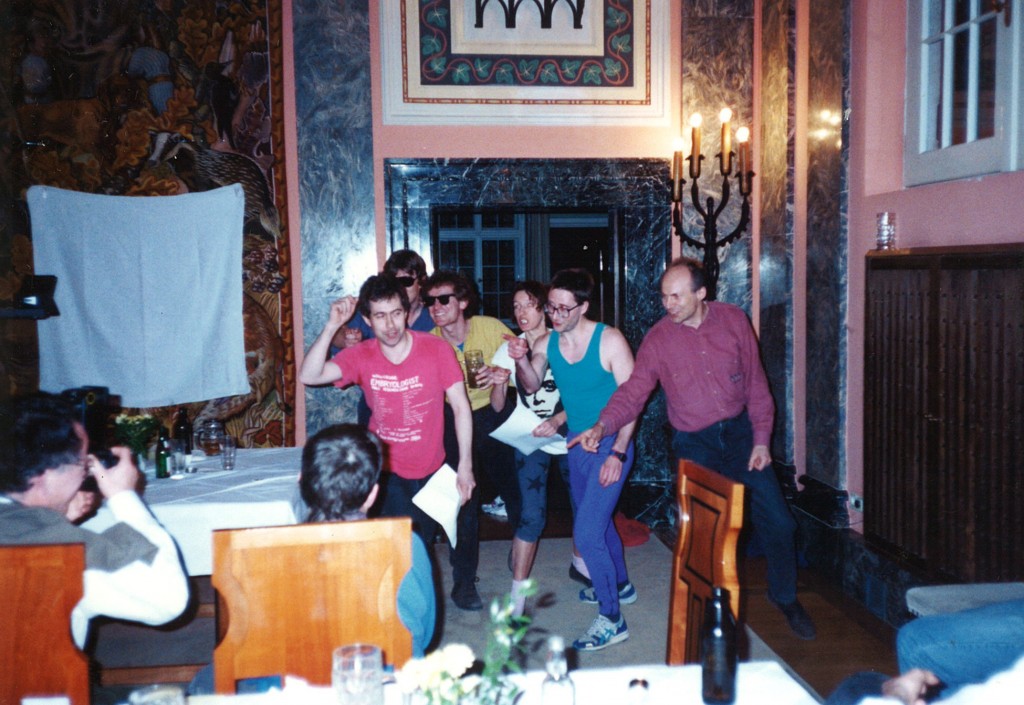 The Deputy Head of the MRC, the Director of EMBO, and the Director of the USC Broad Center for Stem Cell Research, amongst others, Ringberg Castle 1992.